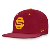USC Trojans Nike Cardinal SC Interlock Baseball True Structured Aero Bill Fitted Hat